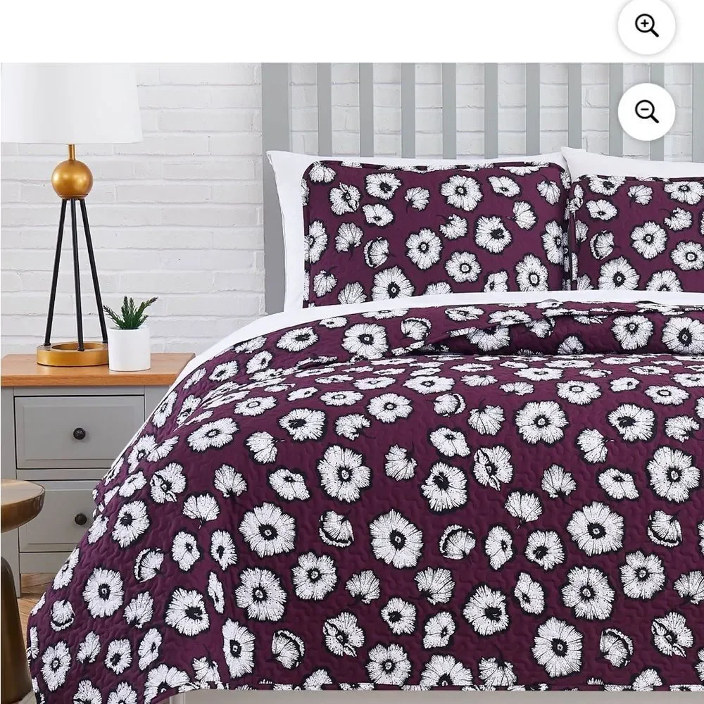 SouthShore Twin 2pc Duvet Cover‎ Set, Purple, Duvet Cover & 1 Sham